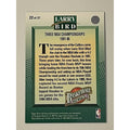 Larry Bird 1993 Upper Deck Basketball Heroes card 22/27 NBA Championships 1981-86