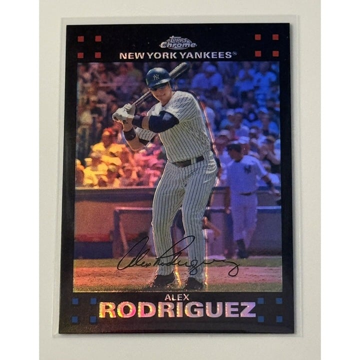 2007 Topps Chrome Alex Rodriguez Refractor* - MLB New York Yankees Baseball #218