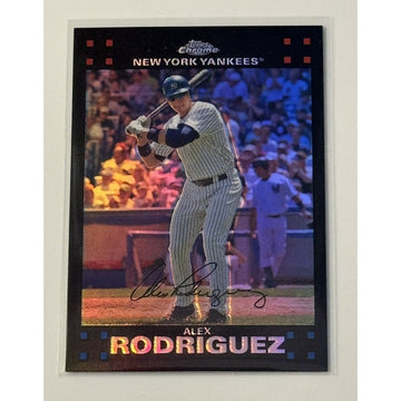 2007 Topps Chrome Alex Rodriguez Refractor* - MLB New York Yankees Baseball #218