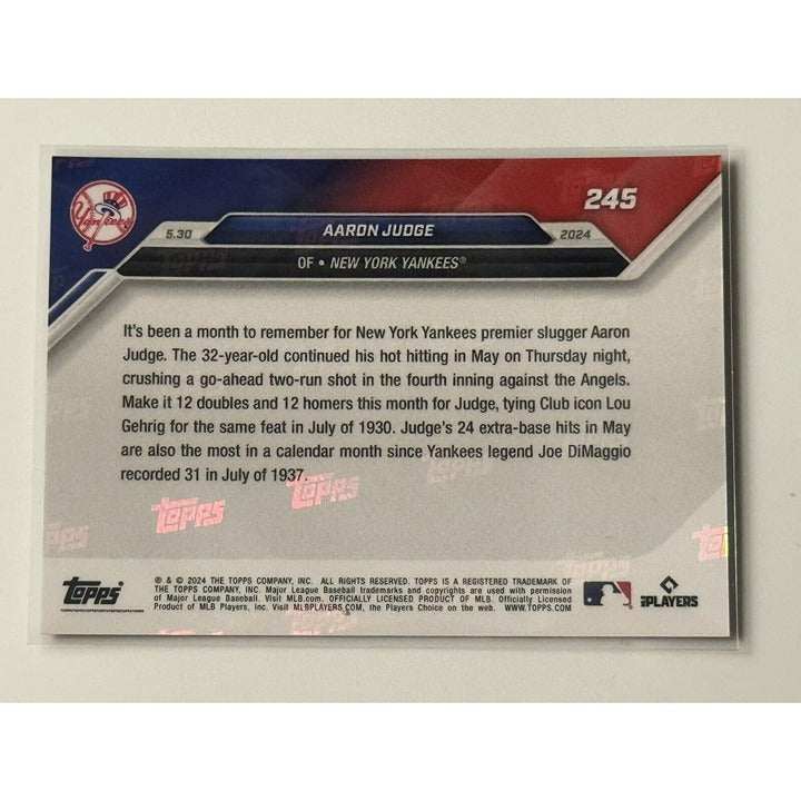 2024 Aaron Judge NYYankees MLB Topps Now limited edition baseball card