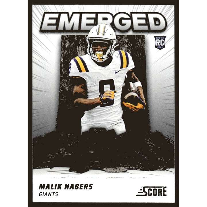 Malik Nabers Emerged RC 2024 Score Football card rookie New York Giants mint condition