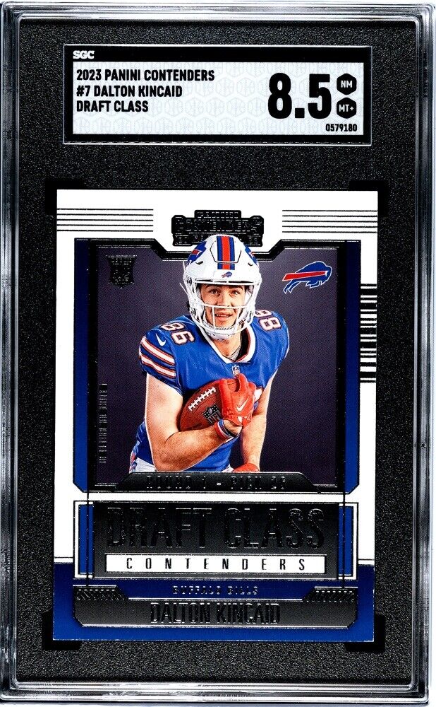 Dalton Kincaid RC 2023 Contenders NFL Draft Class Rookie Stallions #17 - SGC 8.5