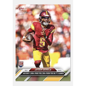 Jayden Daniels RC NFL Commanders 2024 Topps Now Rookie Football Card