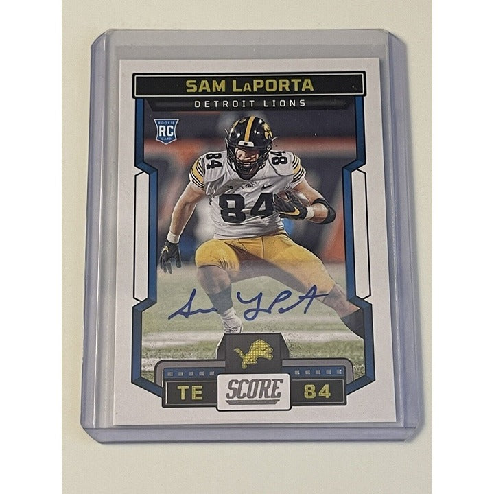 2023 Score Sam LaPorta RC Auto Football Rookie Card - NFL NFC Detroit Lions #342
