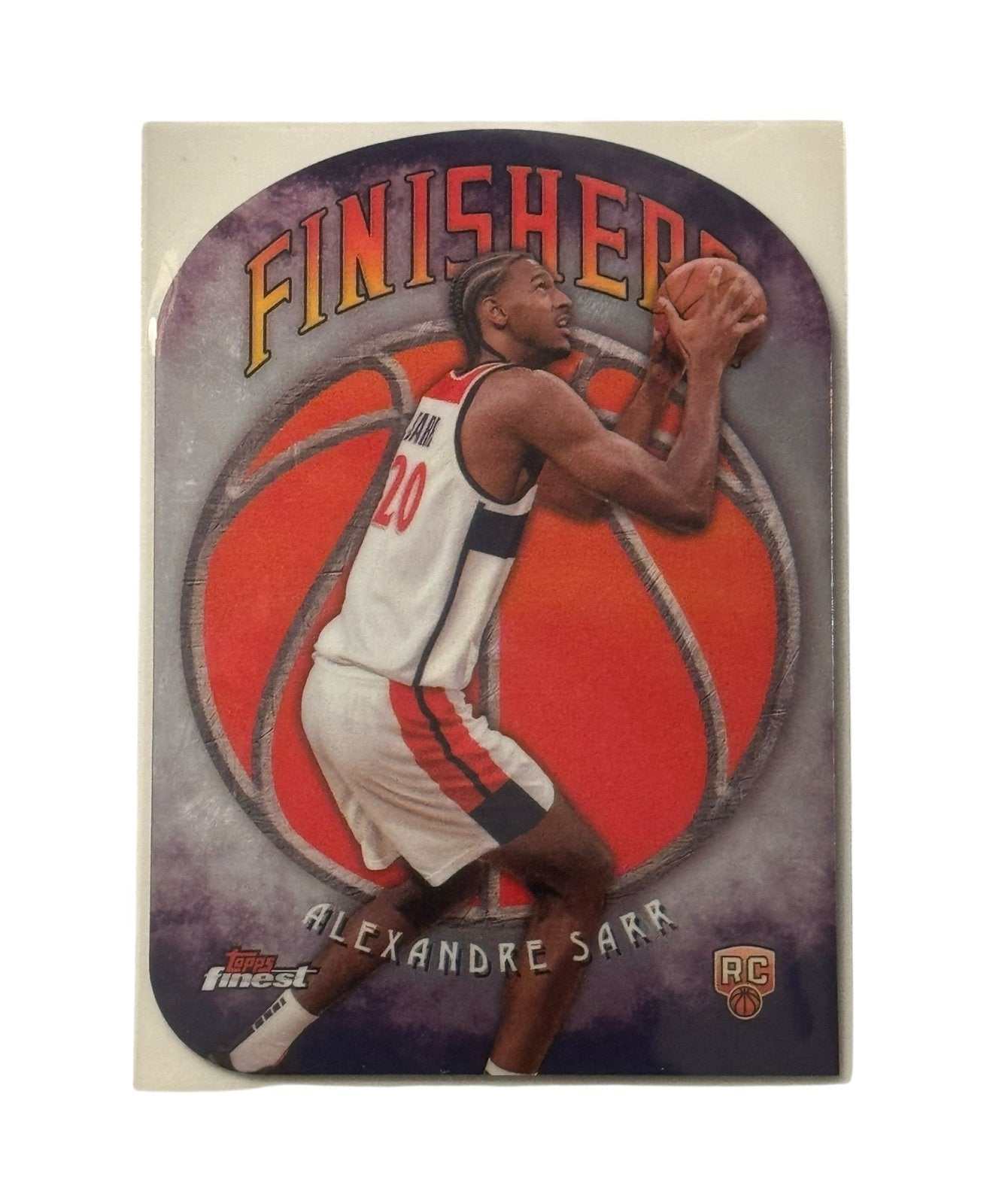 Alexandre Sarr RC 2024 25 Topps Finest Finished Insert NBA Atlanta Hawks basketball card F10