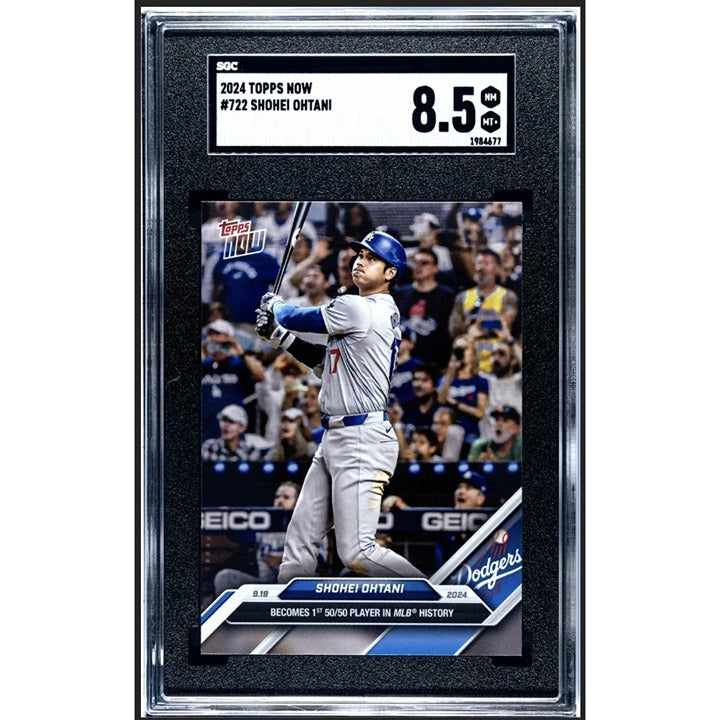 2024 Topps Now SHOHEI OHTANI #722 1st 50/50 Player In History LA Dodgers SGC 8.5