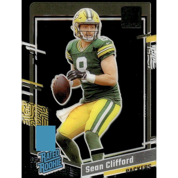 Sean Clifford 2023 Donruss CLEAR Series Green Bay Packers football card #82