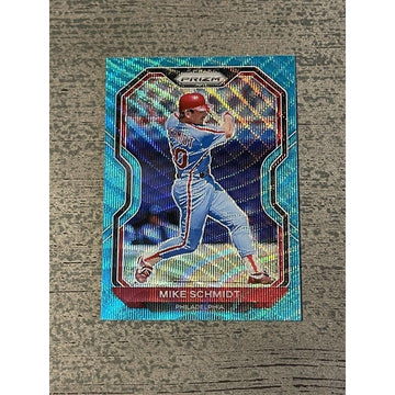 2021 Panini Prizm - Mike Schmidt* - Blue Prizm Wave Card #124 - MLB Phillies HOF