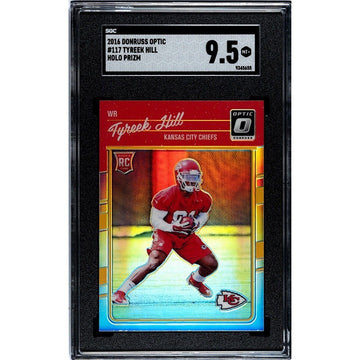 Tyreek Hill RC 2016 Donruss Optic Holo Prizm NFL Rookie KC/Dolphins #117 SGC 9.5
