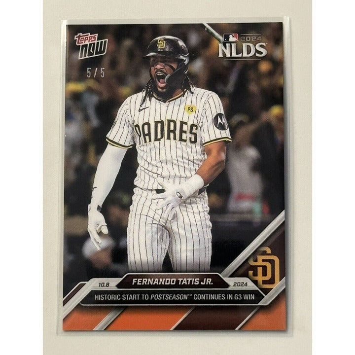5/5! Fernando Tatis Jr. Historic Postseason start - 2024 MLB Topps NOW Card 815*