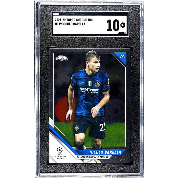 2021-22 Topps Chrome UCL #149 Nicolo Barella Base FC International Milano SGC 10