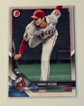 2018 Bowman Shohei Ohtani rookie card pitching in Angels uniform mint condition