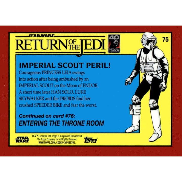 ROTJ Chrome 2023 ROTJ Red Chrome Sapphire Princess Leah Imperial Scout Peril Star Wars 73