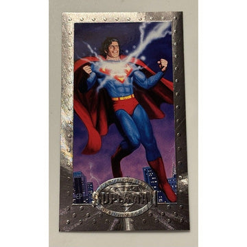 1994 SkyBox Superman: Man of Steel Platinum Series Invulnerability! Hero Card 24
