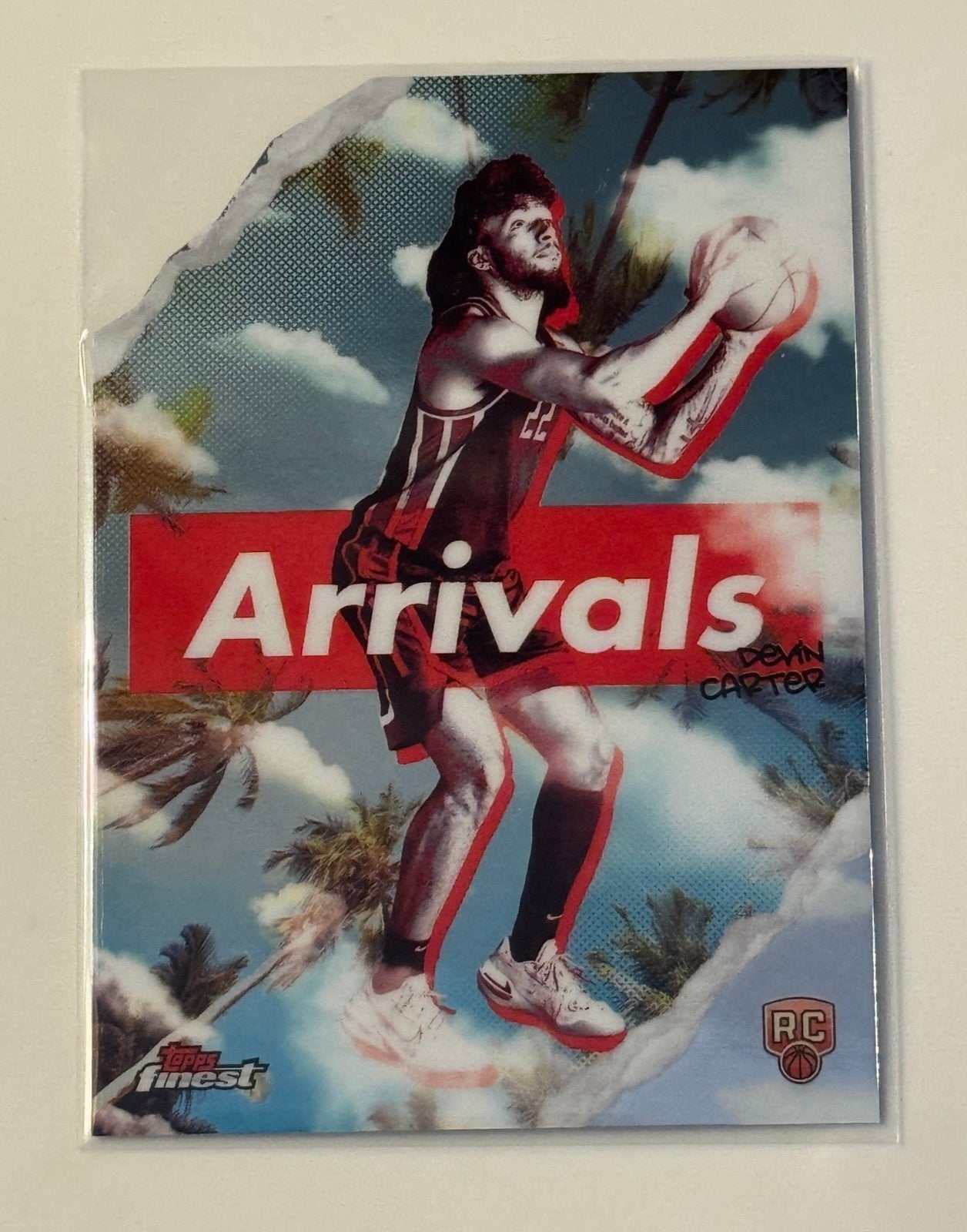 2024-25 Devin Carter RC Topps Finest Arrivals rookie card Sacramento Kings