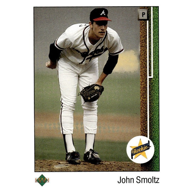 1989 Upper Deck John Smoltz Baseball - WS Champ - MLB Atlanta Braves Card 13 HOF