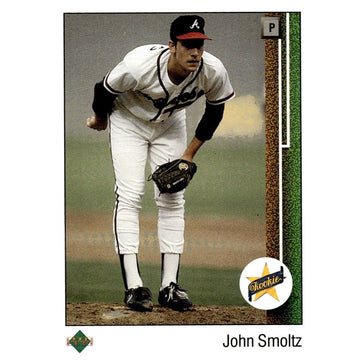 1989 Upper Deck John Smoltz Baseball - WS Champ - MLB Atlanta Braves Card 13 HOF