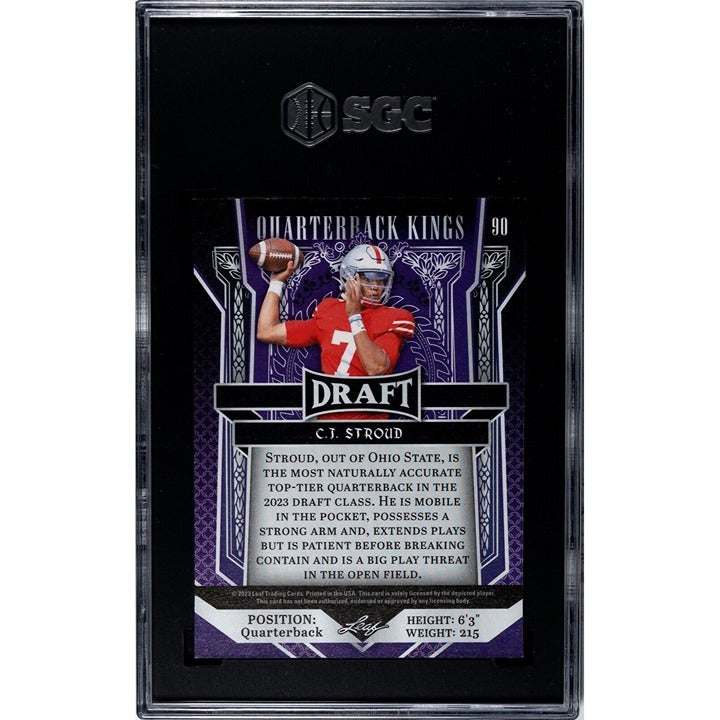 2023 Leaf Draft Football C.J. Stroud Houston Texans QB Kings graded SGC 9.5 card