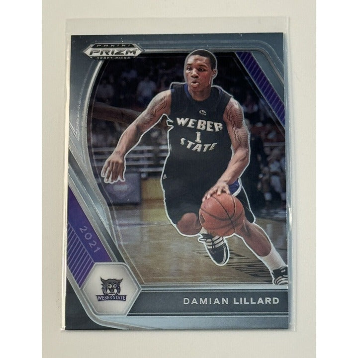 2021-22 Panini Prizm Draft Picks Damian Lillard NBA - Milwaukee Bucks - Card #83