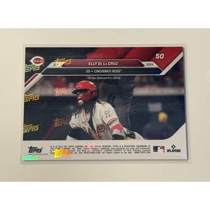 Elly De La Cruz 2024 Topps Now MLB Rookie Card with record 450+ foot inside-the-park home run image