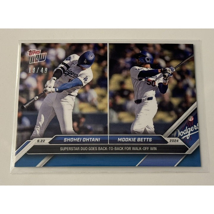 18/49 Shohei Ohtani/Mookie Betts/2 STARS 2024 Topps Now Back To Back Dodgers 742
