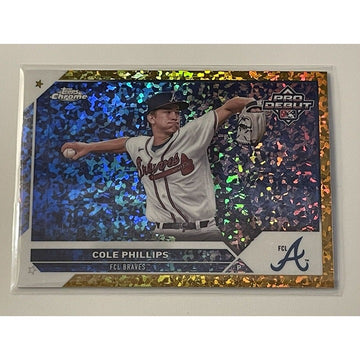 2023 Topps Pro Debut Chrome 41/50 Cole Phillips Refractor Card PDC-88 FCL Braves