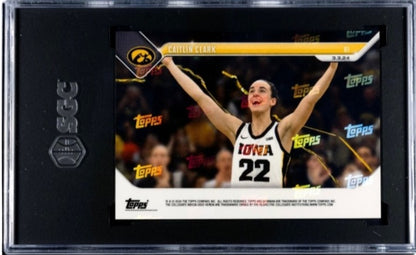 CAITLIN CLARK RC* ~ 2023-24 Bowman U Now Basketball #61 Iowa/WNBA Fever SGC 8.5