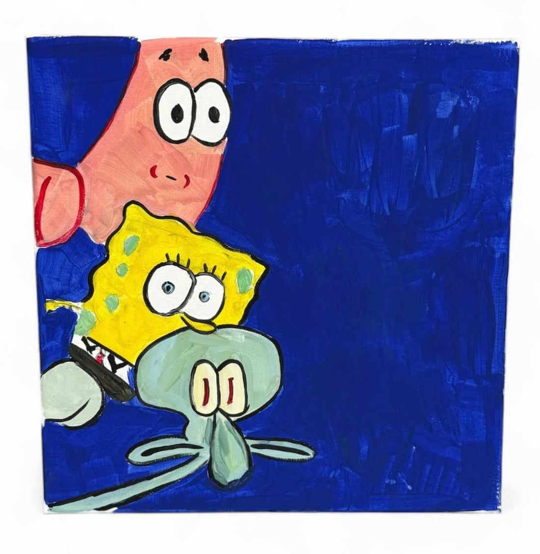 Original Hand Painted 12x12 - SpongeBob Original Hand Painted 12x12 - SpongeBob Patrick Squidward Art Canvas - Unframed