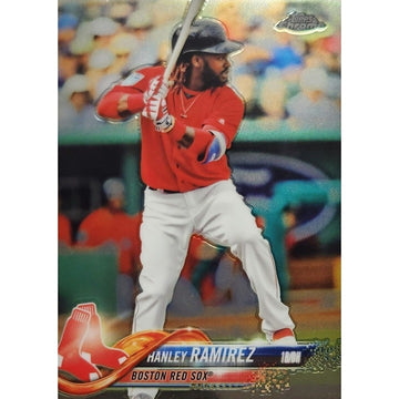 2018 Topps Chrome Hanley Ramirez Baseball card #59 Major League - Boston Red Sox