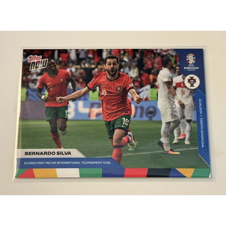 2024 Topps Now Euro Bernardo Silva^ Parallel Futbol Card Portugal - Rare-Limited