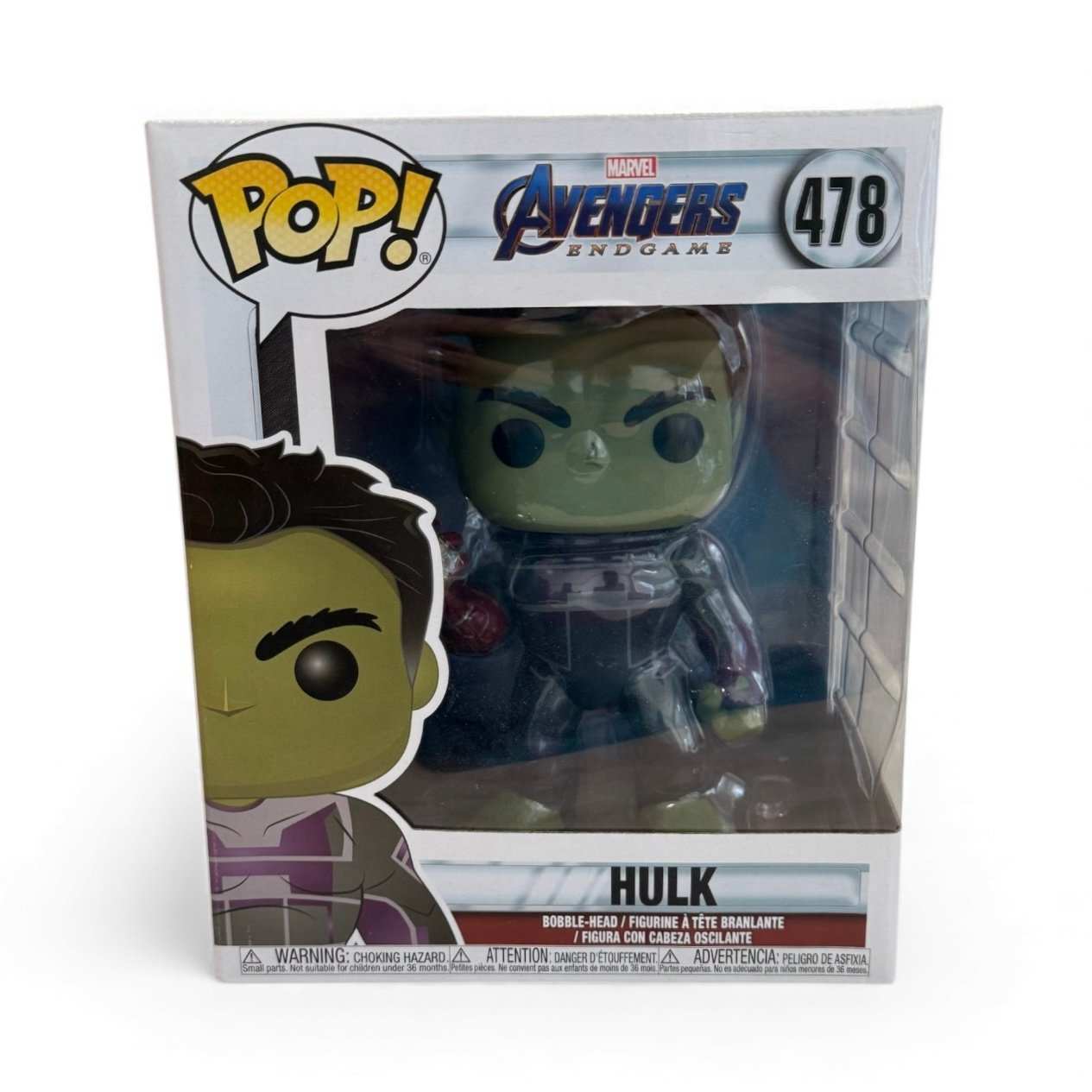 New-sealed Hulk Avengers Endgame Funko Pop #478 collectible figure in original box