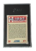 Kirby Puckett 1988 Score 1987 Highlights #653 graded SGC 9 MINT MLB card in protective slab