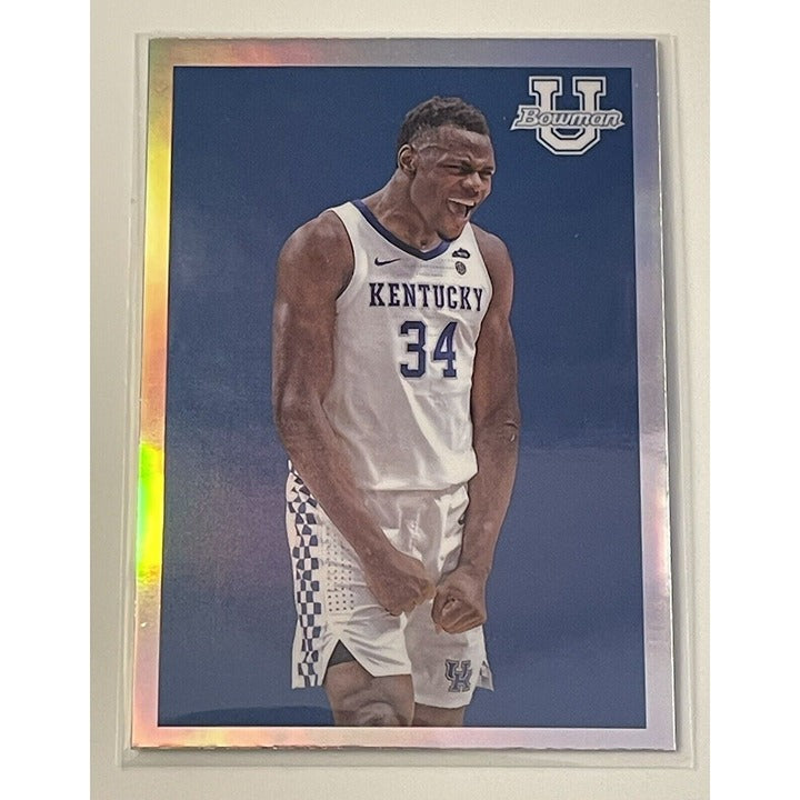 2022-23 Bowman University Chrome  OSCAR TSHIEBWE RC 1st Bowman #09B-16 Wildcats