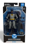 McFarlane DC Multiverse Batman Platinum Edition 7-inch action figure in blue and gray suit with 22 points of articulation in display packaging
