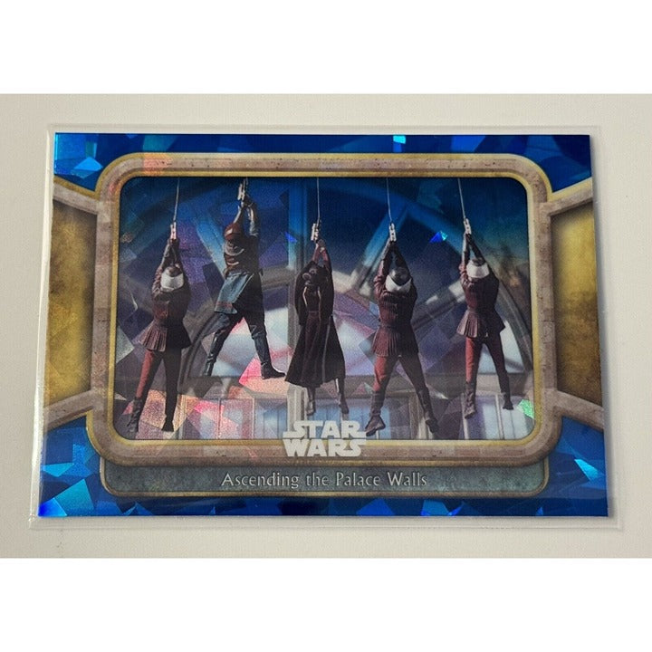 2024 Topps Chrome Sapphire Star Wars Phantom Menace 84 Ascending the Palace Wall