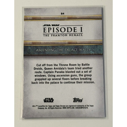 2024 Topps Chrome Sapphire Star Wars Phantom Menace 84 Ascending the Palace Wall