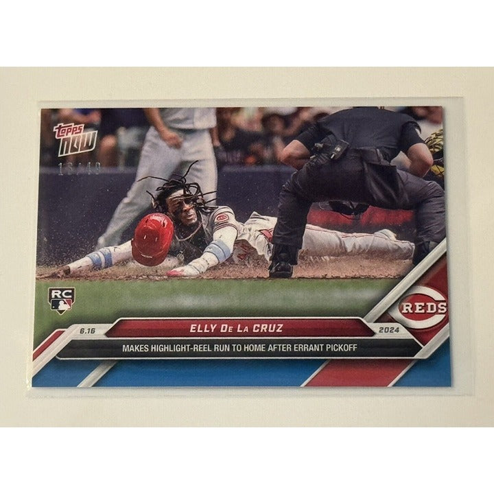 16/49 Elly De La Cruz RC* - 2024 MLB TOPPS NOW Reds Card 307 HIGHLIGHT-REEL RUN*