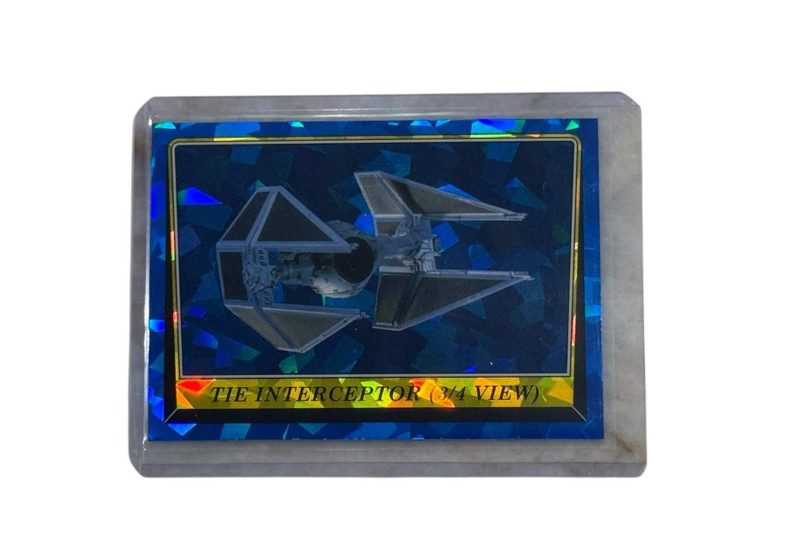 TIE Interceptor Star Wars Return of the Jedi blue cracked ice foil card mint condition