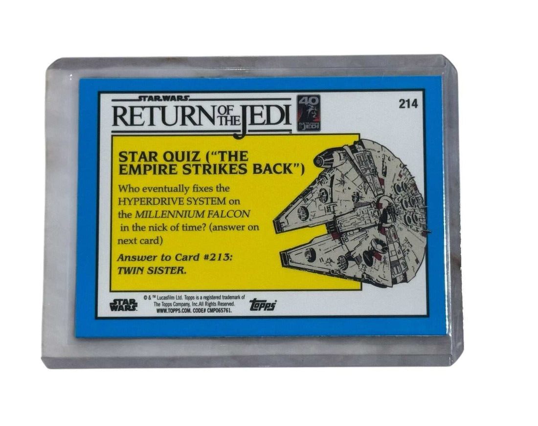 TIE Interceptor Star Wars Return of the Jedi blue cracked ice foil card mint condition
