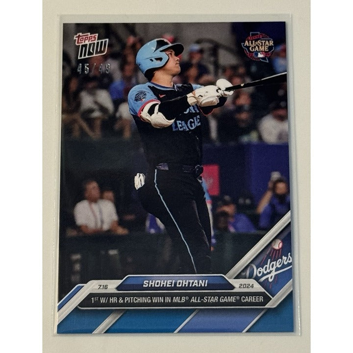45/49 Shohei Ohtani 2024 Topps NOW All Star Game 1st Pitching/HR 437 MLB Dodgers
