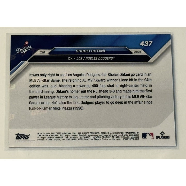 45/49 Shohei Ohtani 2024 Topps NOW All Star Game 1st Pitching/HR 437 MLB Dodgers