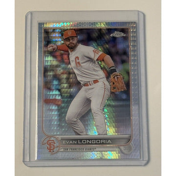 2022 Topps Chrome Evan Longoria Logo Refractor Card MLB San Fran Giants Card #54