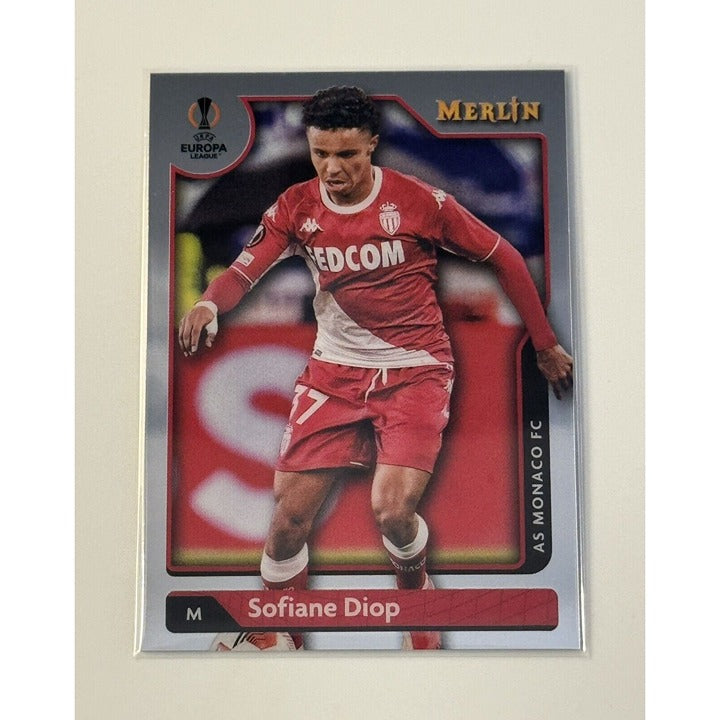 2021-22 Topps Merlin Chrome UEFA Sofiane Diop* Soccer Card 45 - AS Monaco Futbol