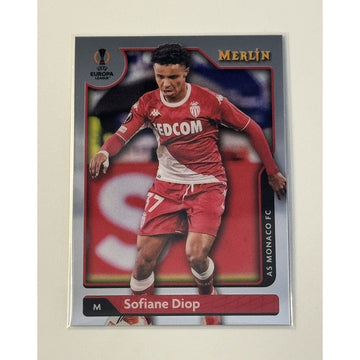 2021-22 Topps Merlin Chrome UEFA Sofiane Diop* Soccer Card 45 - AS Monaco Futbol