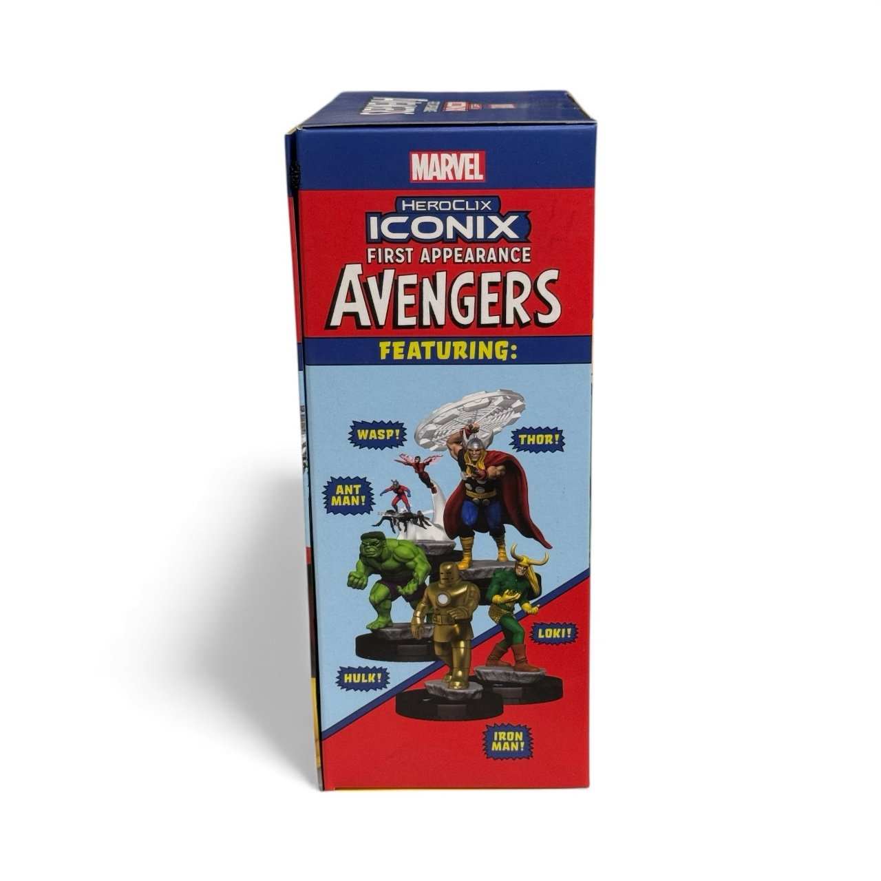 Marvel HeroClix ICONIX First Appearance Avengers collectible set with Loki in sealed box