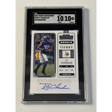 2022 Panini Contenders Ty Chandler TC Auto Rookie Ticket Football #230 - Vikings