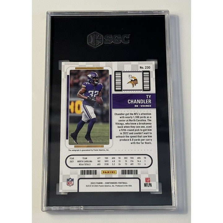 2022 Panini Contenders Ty Chandler TC Auto Rookie Ticket Football #230 - Vikings