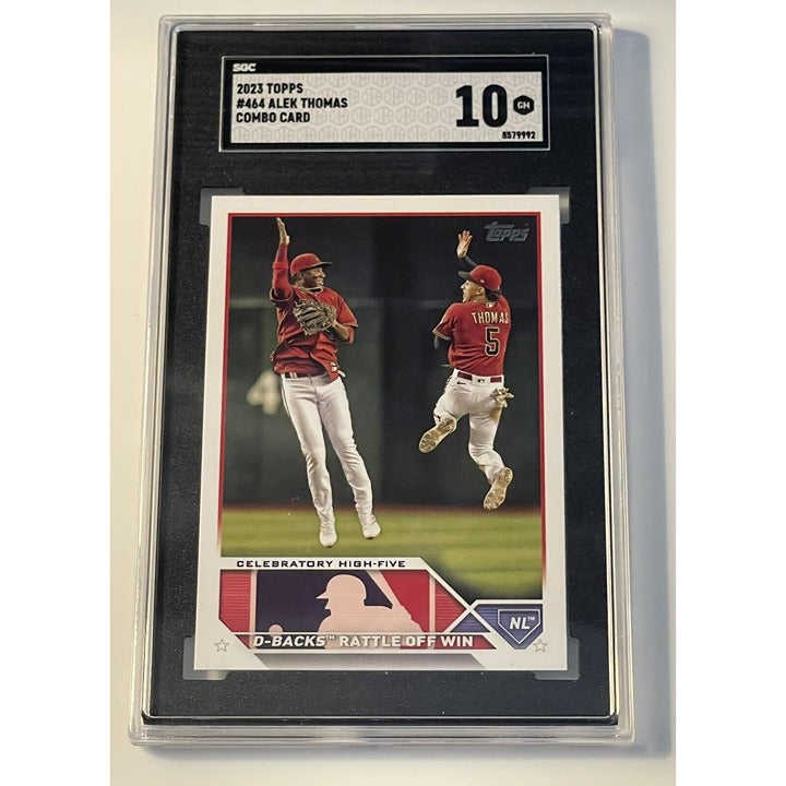 2023 Topps Series 2 Baseball - Alek Thomas* Combo Card RC Stars - D-Backs SGC 10
