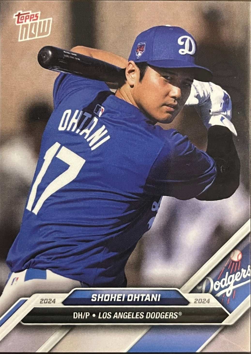 Shohei Ohtani 2024 Topps NOW MLB Dodgers baseball card limited edition