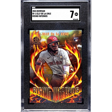 2024 Bowman Chrome Rising Infernos ELLY DE LA CRUZ RC* Reds Rookie #RI-1 - SGC 7